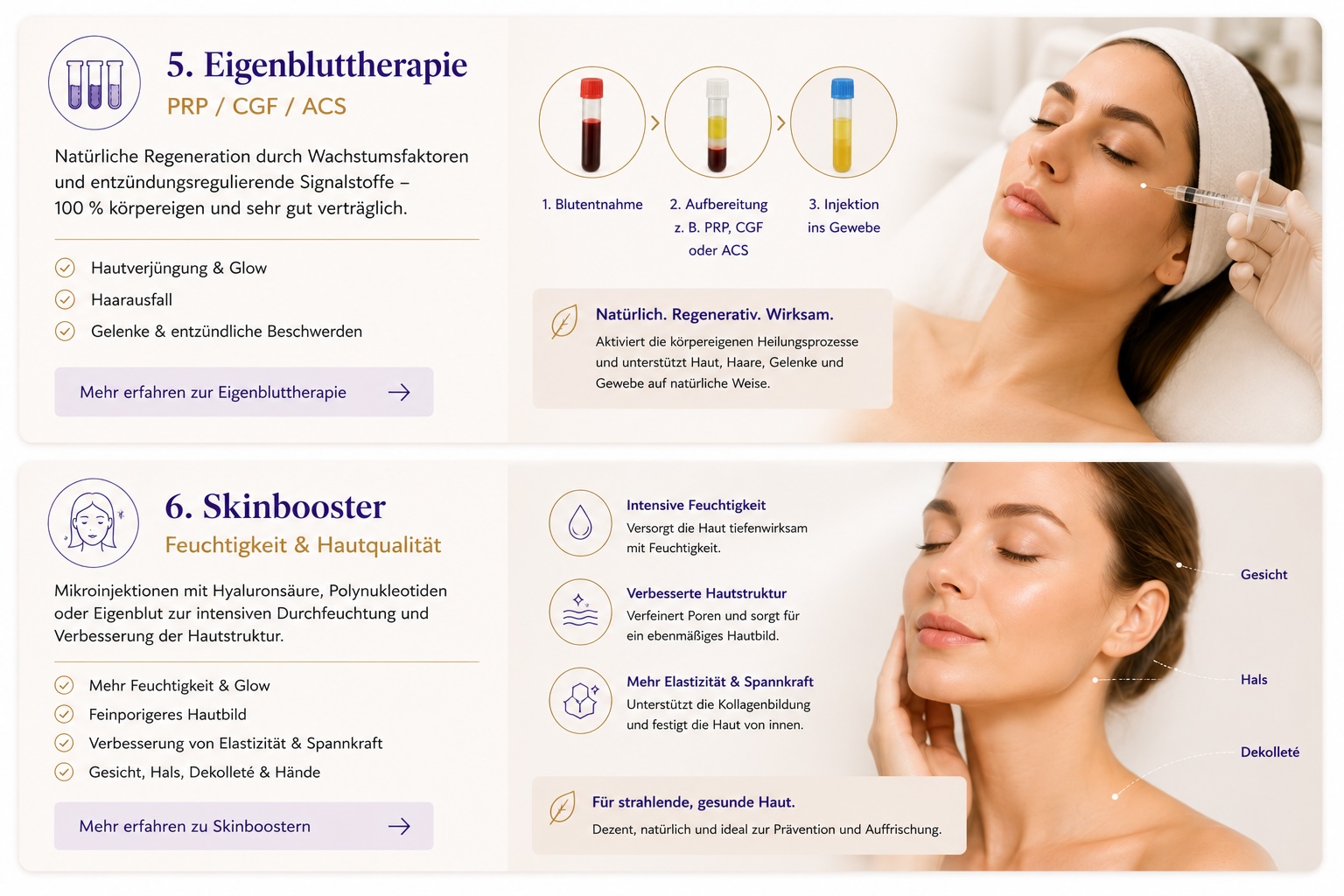 Kachel Eigenblut & Skinbooster