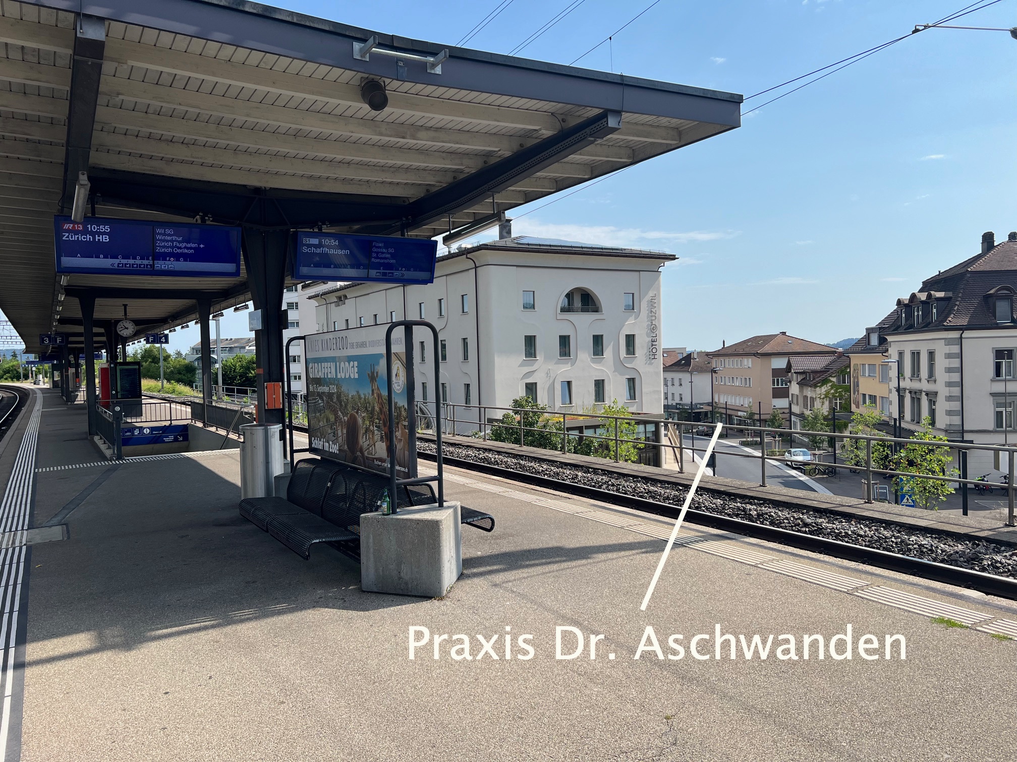 Sicht vom Bahnhof